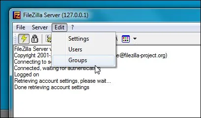 Tạo group trên FileZilla Server