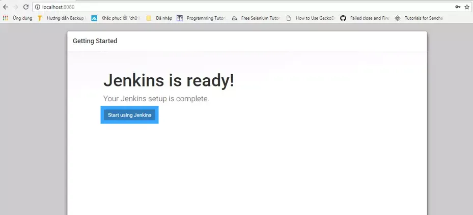 Jenkins là gì? Cách cài đặt và cấu hình Jenkins cho người mới 70 Chọn Start using Jenkins