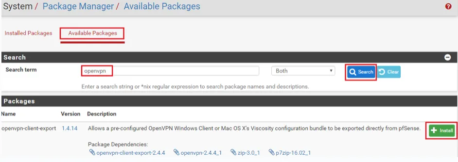 Cách cấu hình OpenVPN trên PFSense đơn giản nhất 63 Nhấp vào Install