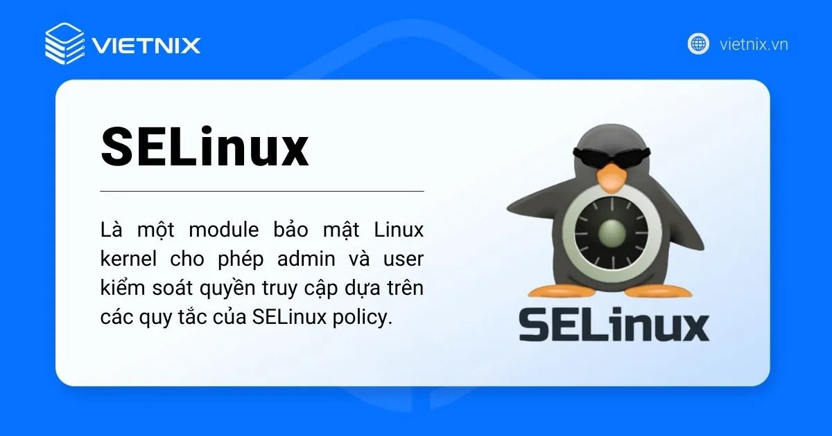 SELinux là một hệ thống bảo mật được tích hợp vào nhân Linux