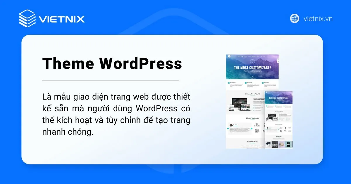 Theme WordPress là mẫu giao diện trang web được thiết kế sẵn