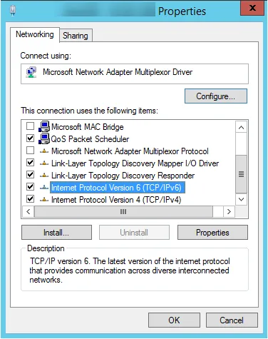 Cài đặt IPv6