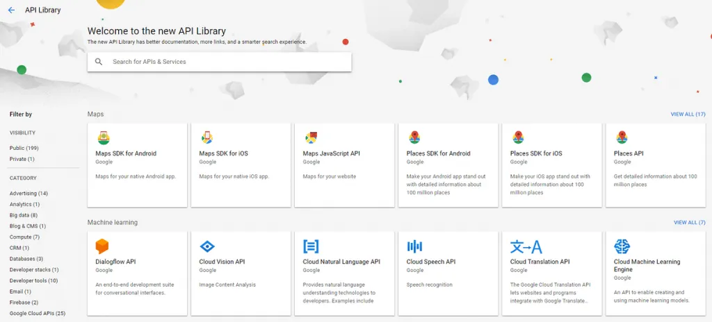 Thư viện API Google