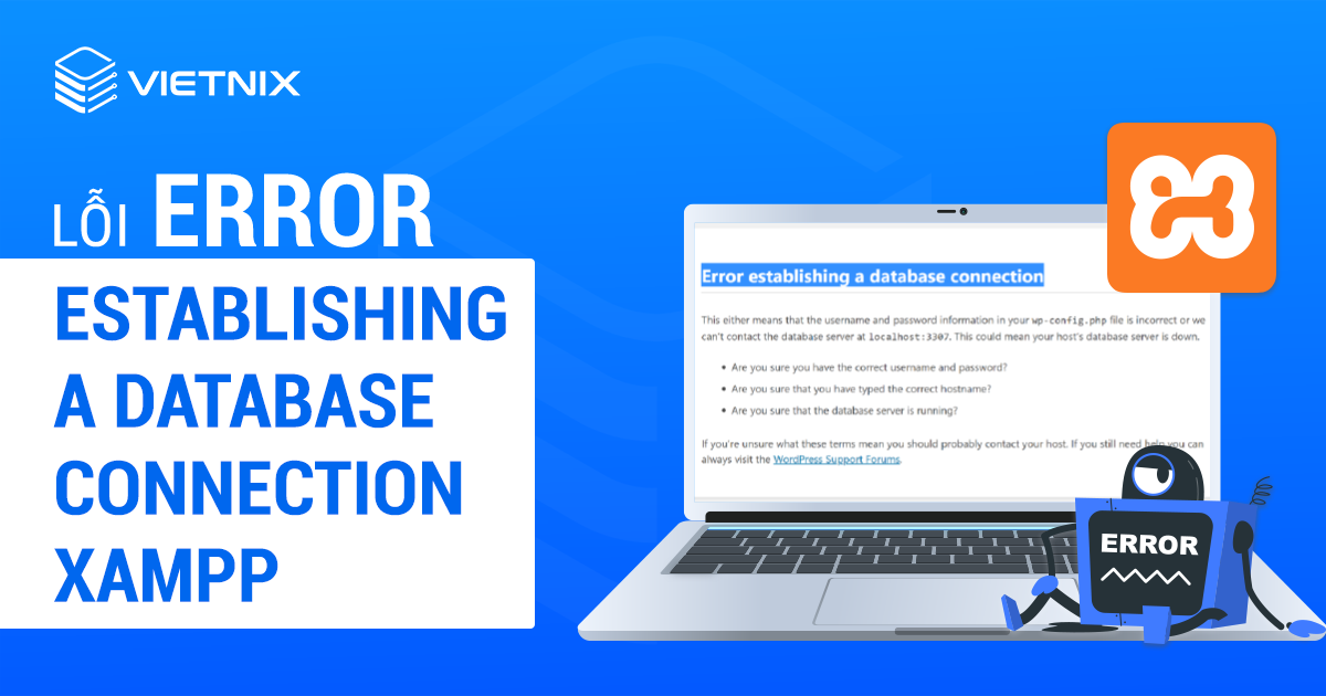 Lỗi Error Establishing a Database Connection xampp