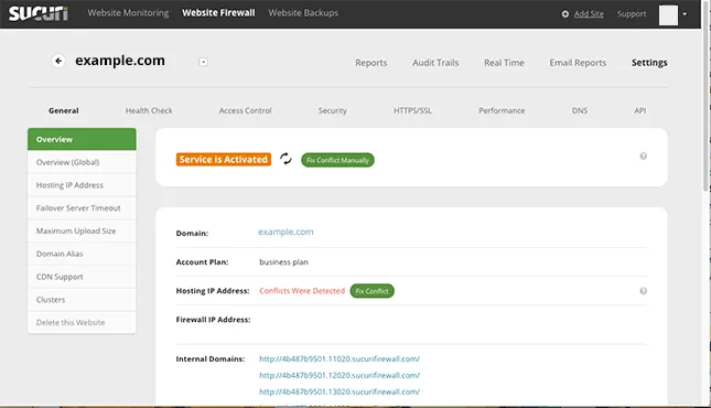 phần mềm chống DDoS Sucuri Website Firewall