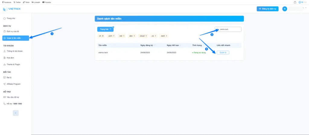 Bản ghi CNAME là gì? Hướng dẫn tạo CNAME Record trong DNS 35 Truy cập quản lý tên miền