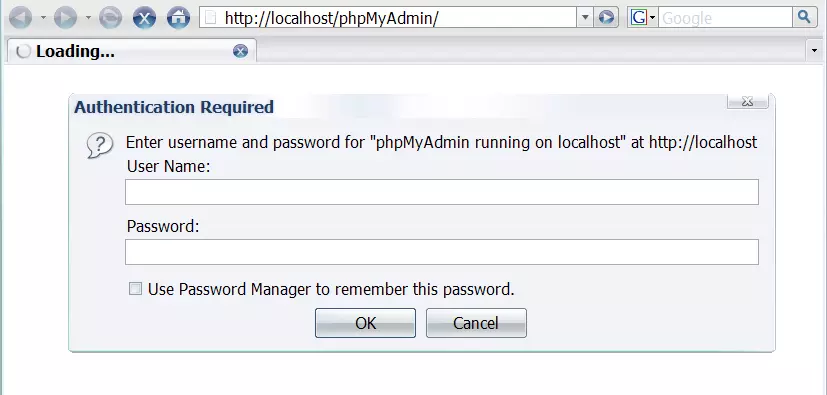 Nhập user name và password