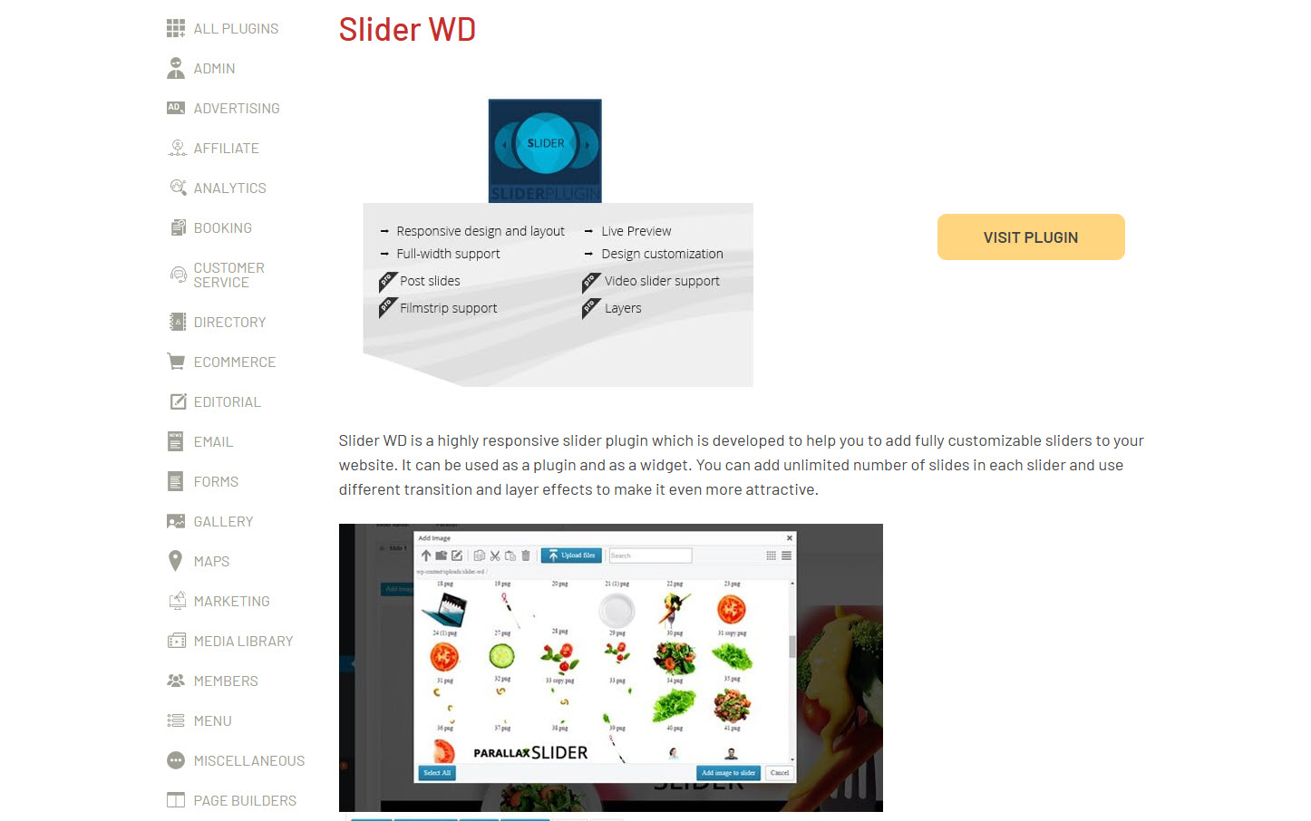 Plugin Slider by WD