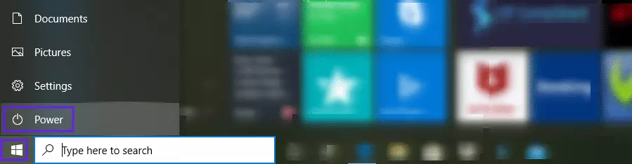 Nút Power trong Windows