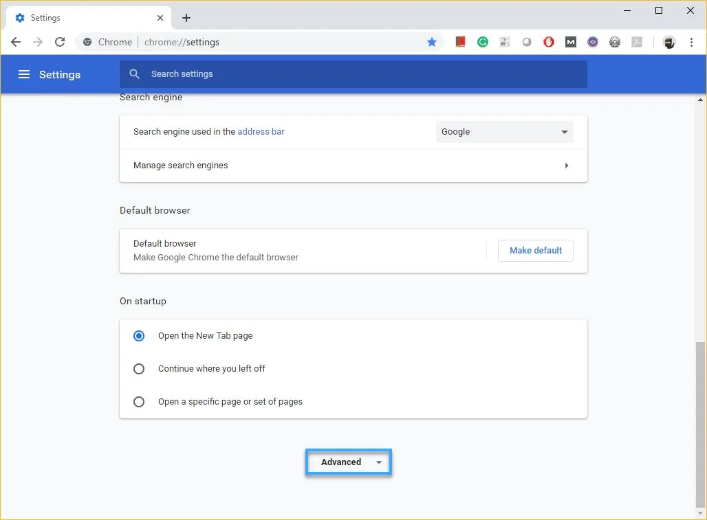 Lỗi err_ssl_protocol_error là gì? Nguyên nhân và cách khắc phục nhanh chóng 54 Chọn Advanced