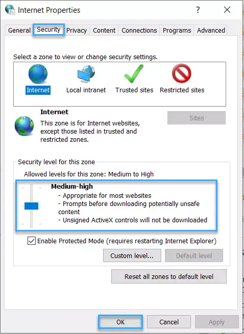 Lỗi err_ssl_protocol_error là gì? Nguyên nhân và cách khắc phục nhanh chóng 60 Chỉnh mức Medium-High