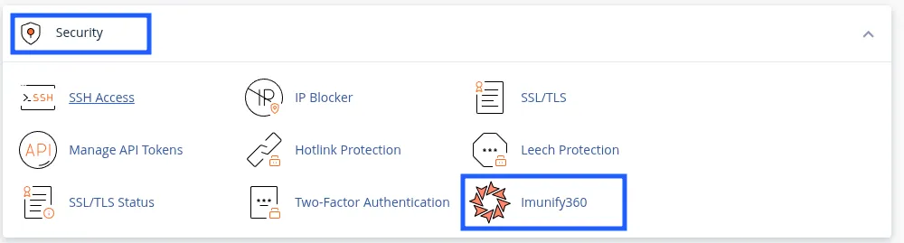 Truy cập Imunify360 qua cPanel