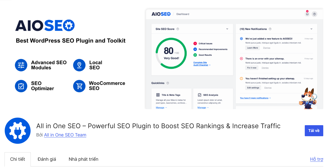 Top 16 plugin cần thiết cho WordPress 24 8. All In One SEO