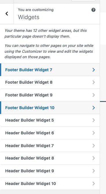 Widgets