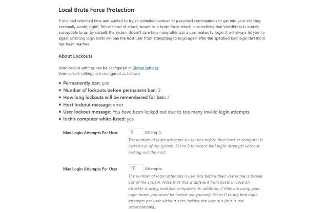 Bảng điều khiển iTheme Security Pro