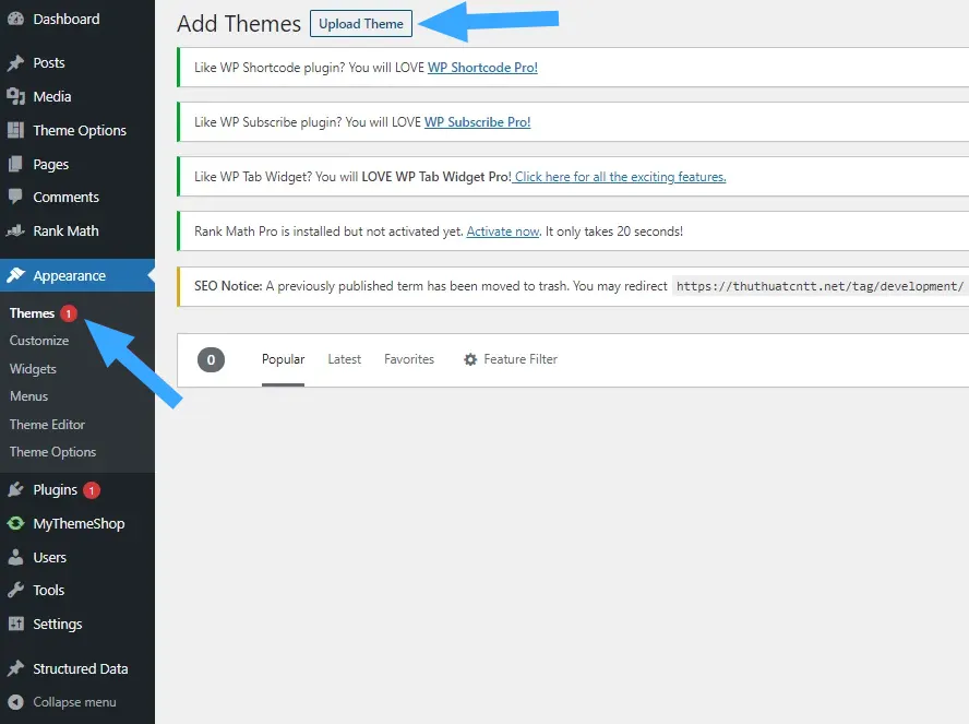 Hướng dẫn cài đặt theme Total cho WordPress