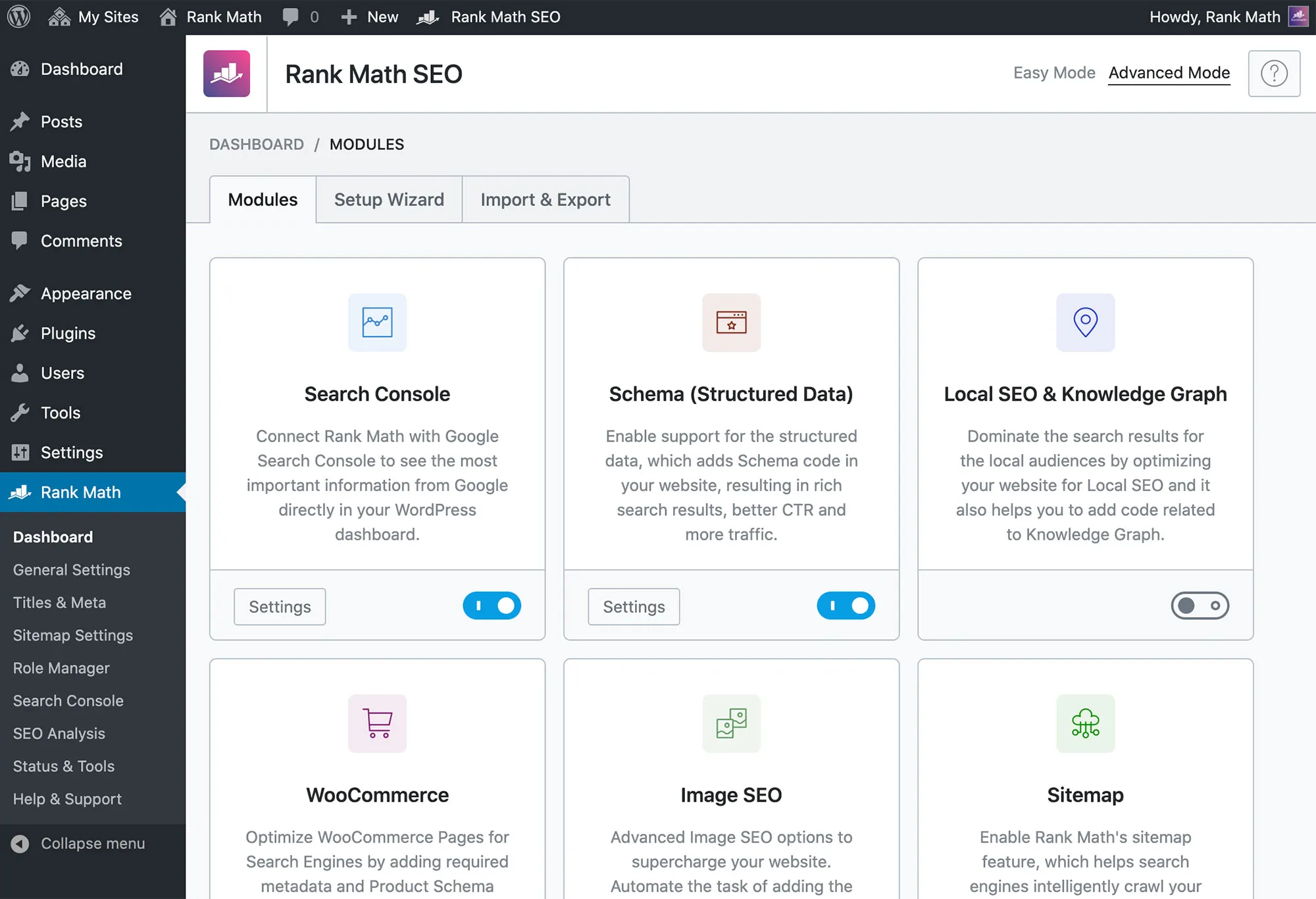 Plugin Rank Math SEO