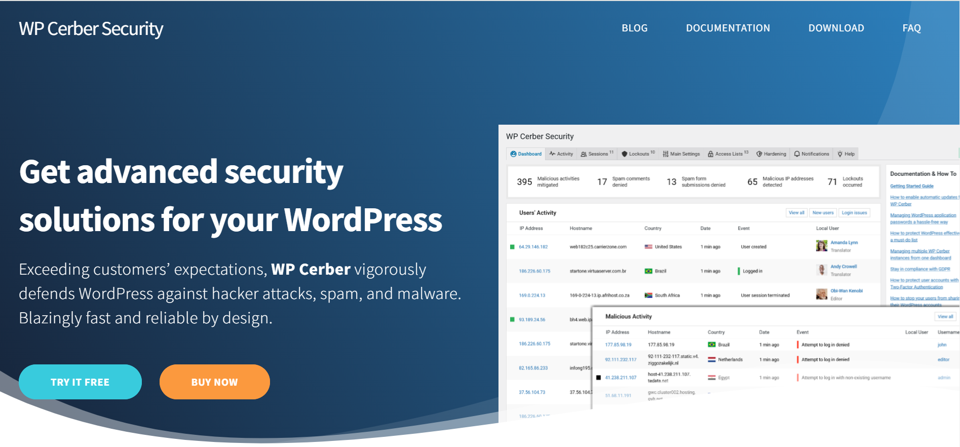 Plugin WP Cerber Security, Anti-Spam & Malware Scan