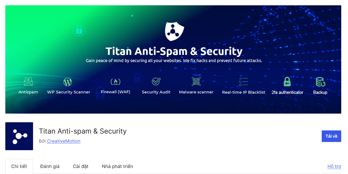 Plugin Titan Anti-Spam & Security
