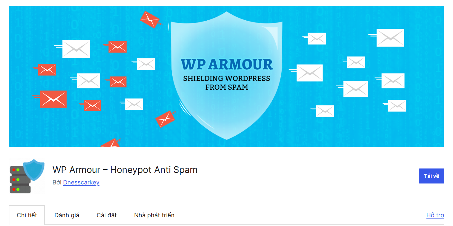 Plugin chống spam WordPress WP Armour