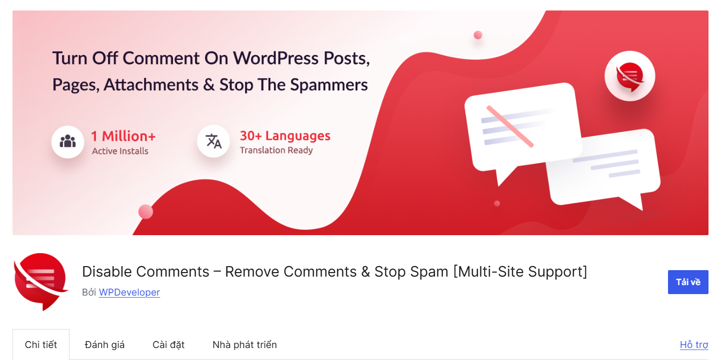 Plugin Disable Comments