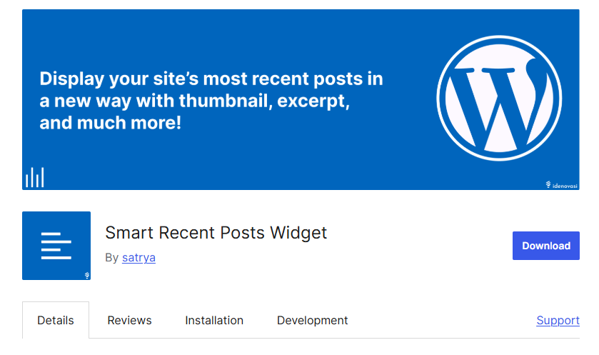 Plugin Smart Recent Posts Widget