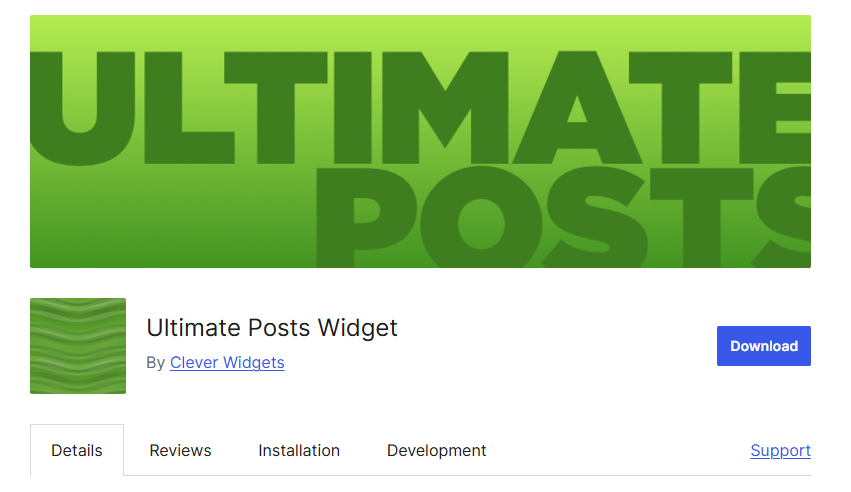 Plugin Ultimate Posts Widget
