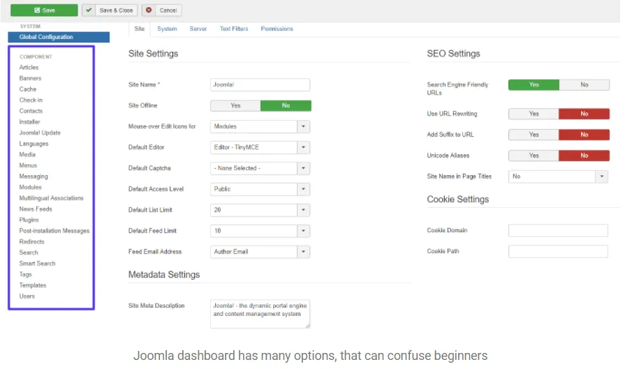 Sử dụng Joomla sẽ mất nhiều thời gian hơn