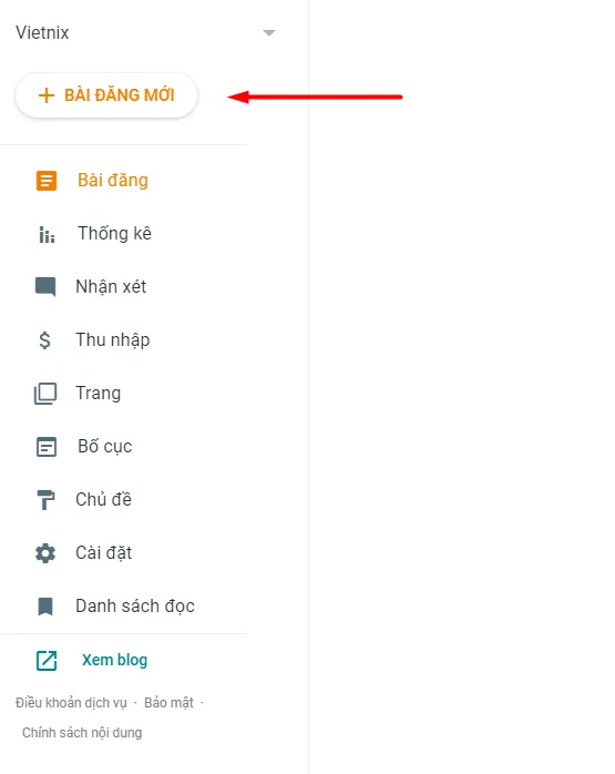 Tạo bài đăng mới