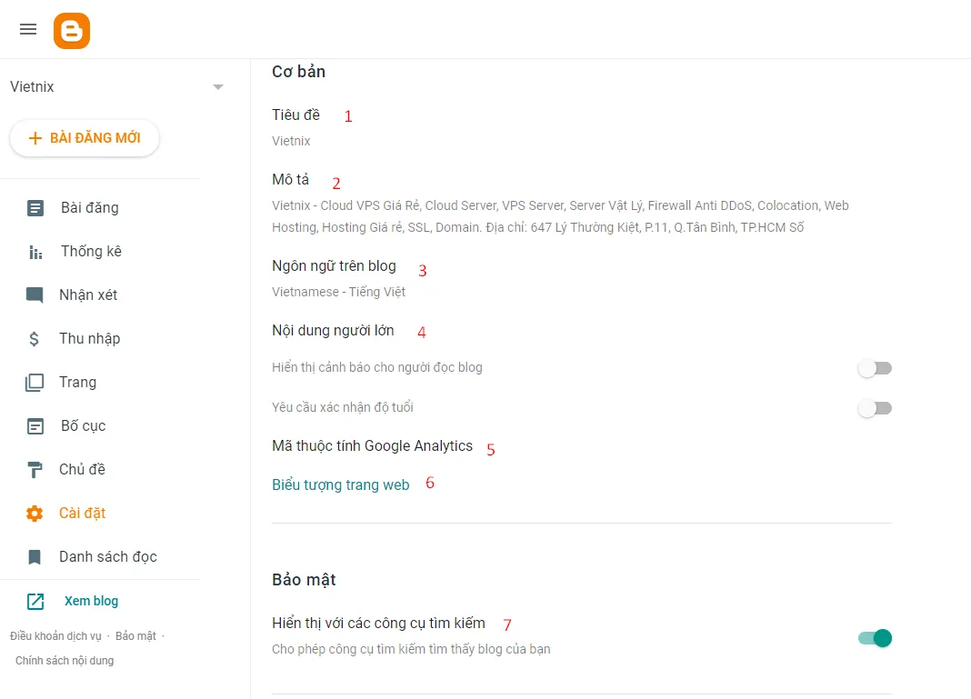 Cài đặt cơ bản