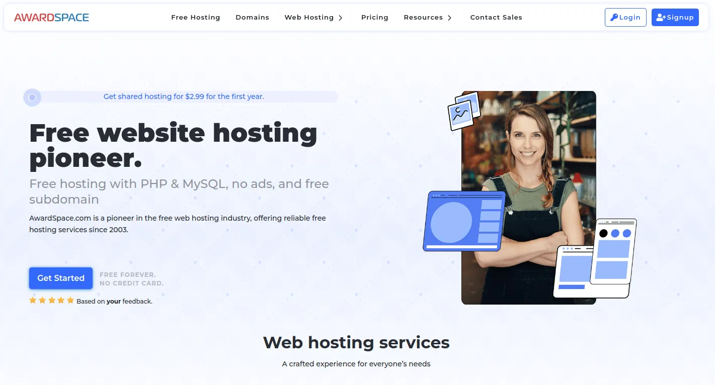 AwardSpace là một trong những nhà cung cấp dịch vụ hosting miễn phí
