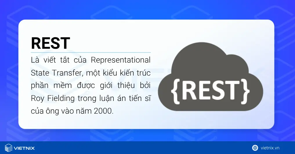 REST là viết tắt của Representational State Transfer
