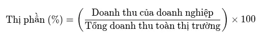 Cách tính thị phần theo doanh thu