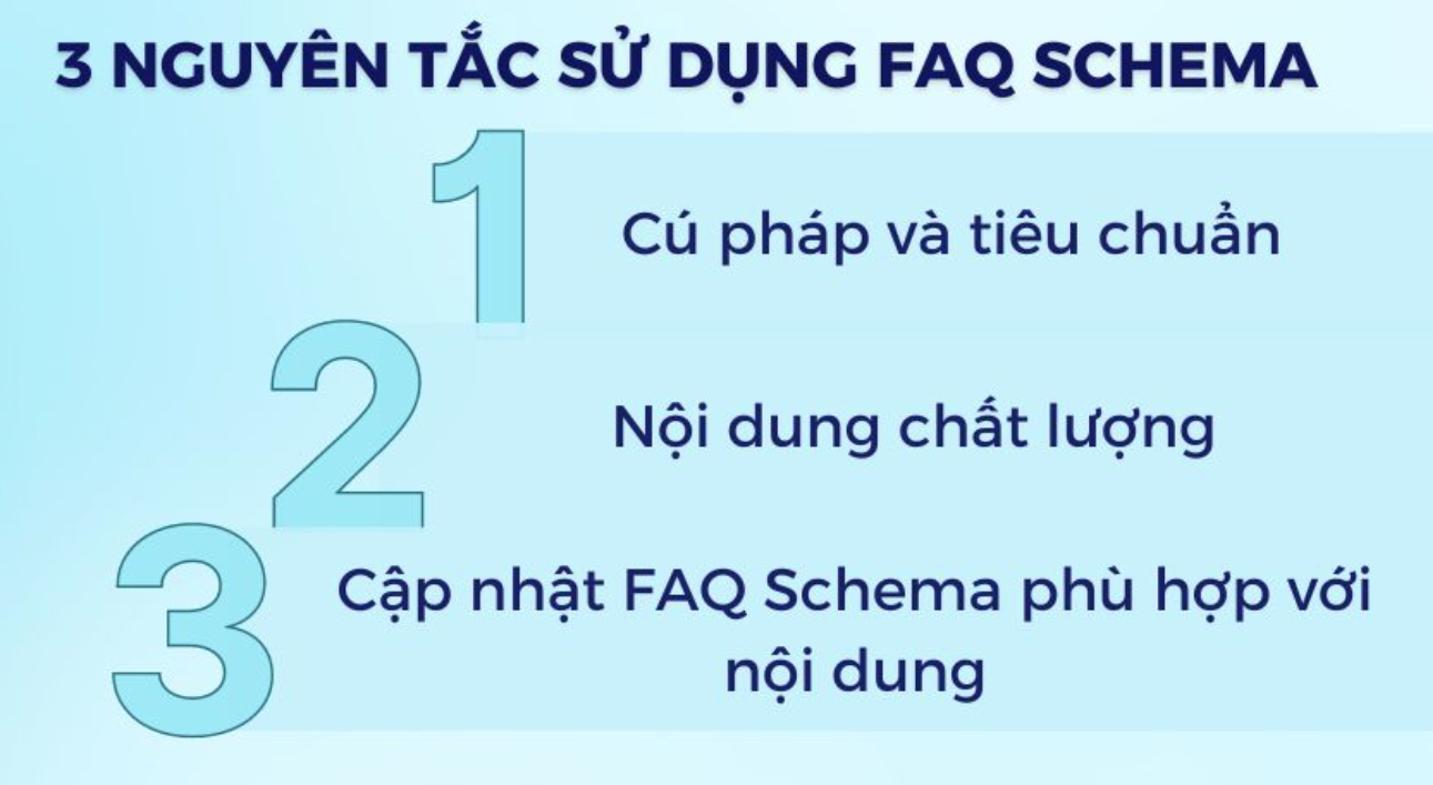 Nguyên tắc khi sử dụng FAQ Schema
