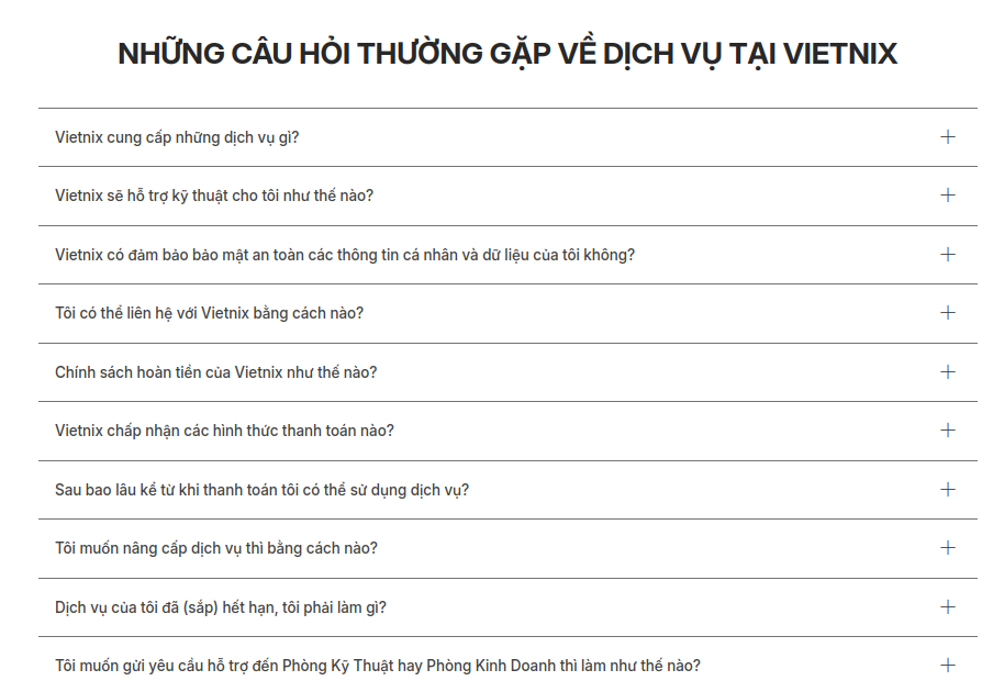 Trường hợp hợp lệ để dùng FAQ Schema