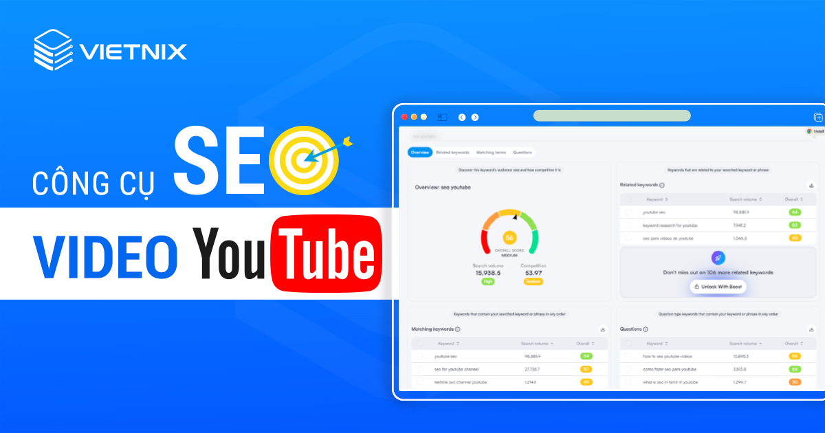 Công cụ SEO video Youtube