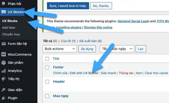 Để chỉnh sửa số điện thoại trong WordPress ở vị trí footer hoặc header