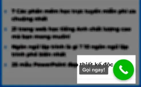 Plugin Call Now Button sẽ hiển thị trên điện thoại