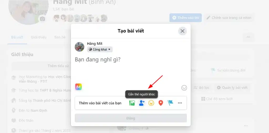 Sử dụng tính năng "Gắn thẻ người khác" để tăng like cho ảnh, bài viết trên Facebook