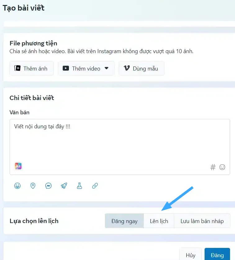 10 cách tăng like ảnh Facebook miễn phí và trả phí chi tiết 22 Tăng like ảnh nhờ việc hẹn lịch đăng bài