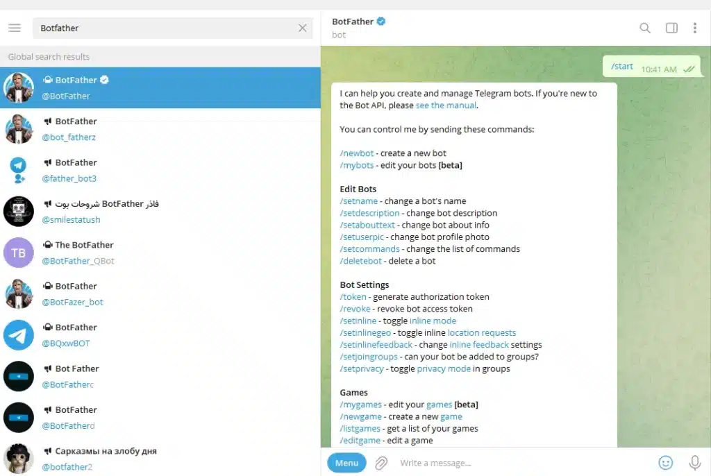 tạo Bot Telegram
