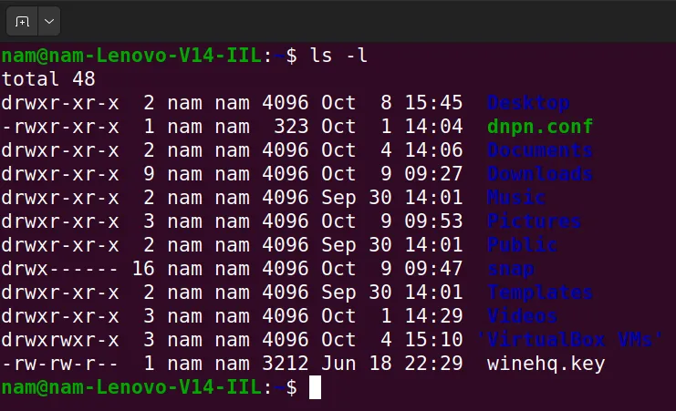 Giao diện của Command Line Shell