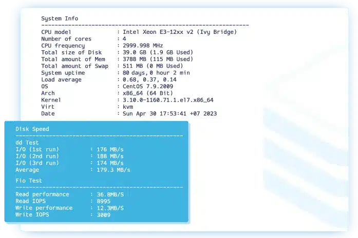 benchmark vps giá rẻ tại Vietnix