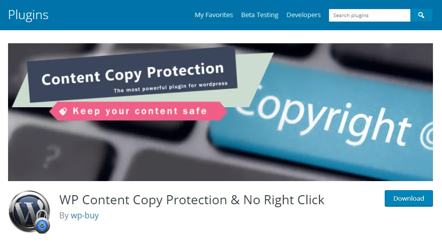 WP Content Copy Protection & No Right Click