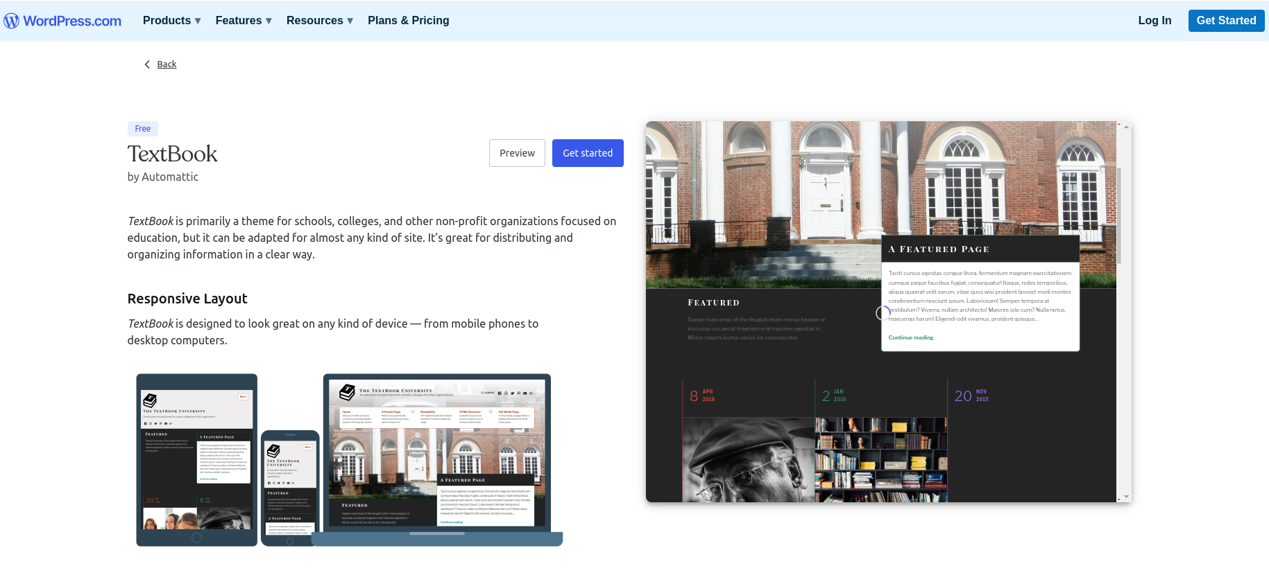 Một số theme WordPress.com tích hợp Breadcrumb