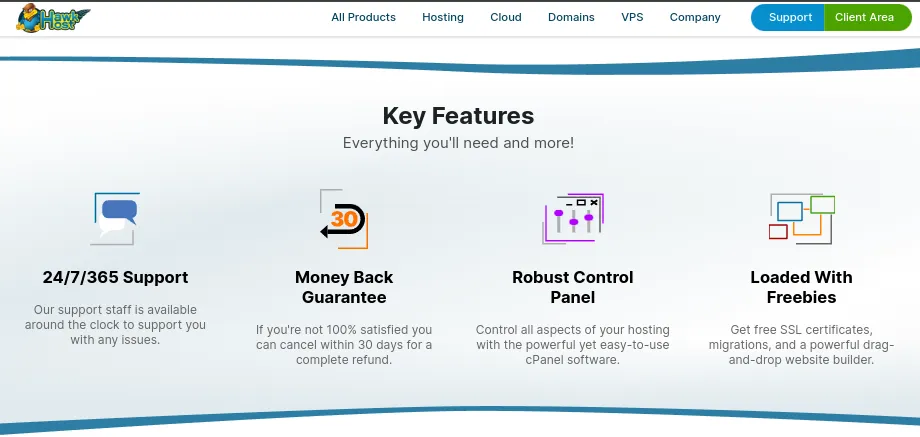 Tính năng nổi bật của hosting HawkHost