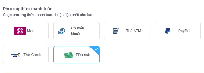 Các hình thức thanh toán dịch vụ tại Vietnix