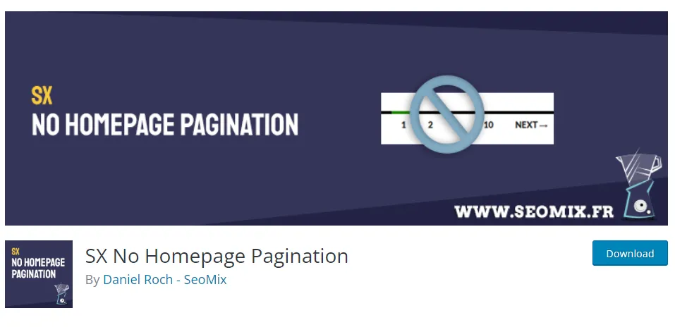 SX No Homepage Pagination