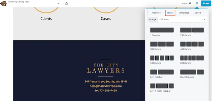 Thêm hàng cho trang landing page