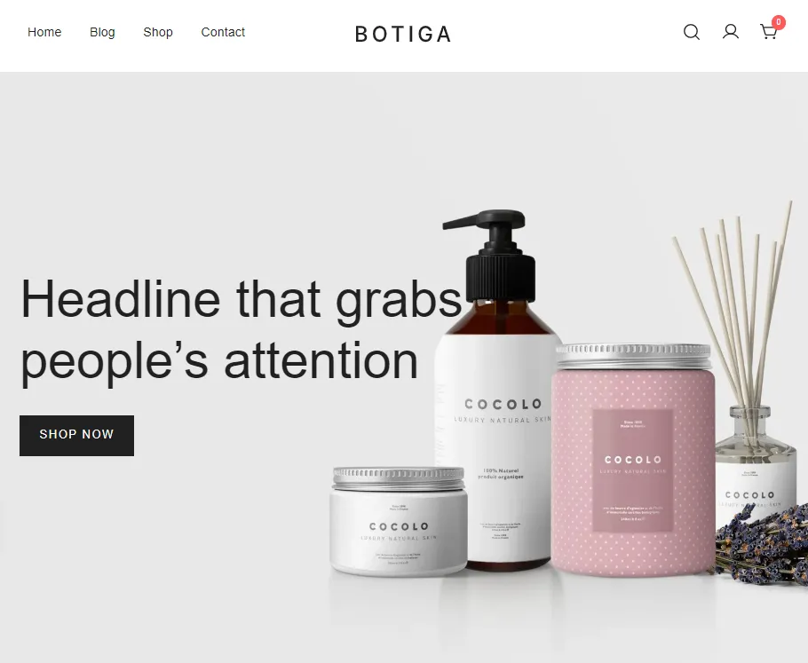 Theme bán hàng mỹ phẩm WordPress - Botiga